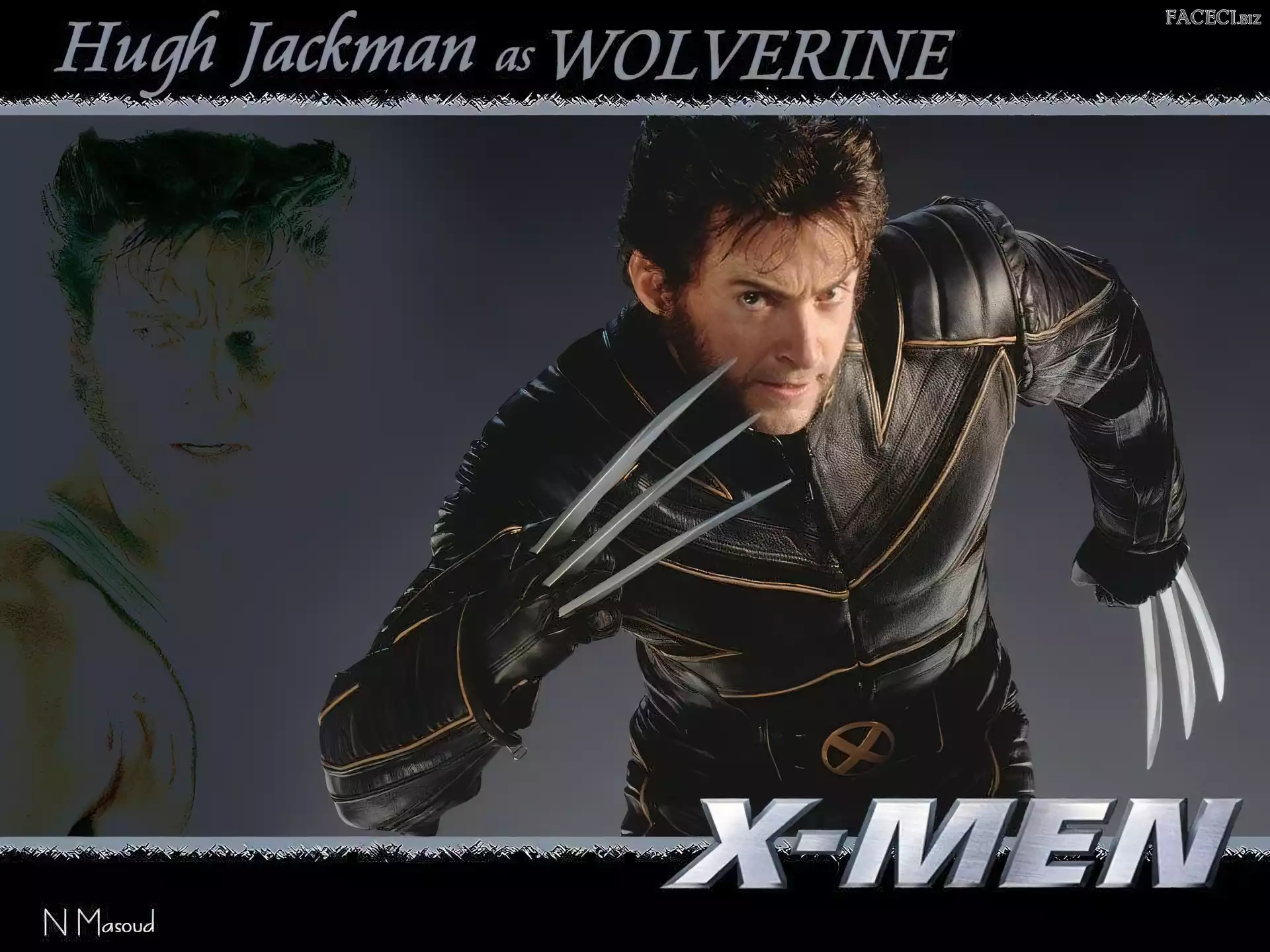 czarna kurtka, Hugh Jackman, x-men