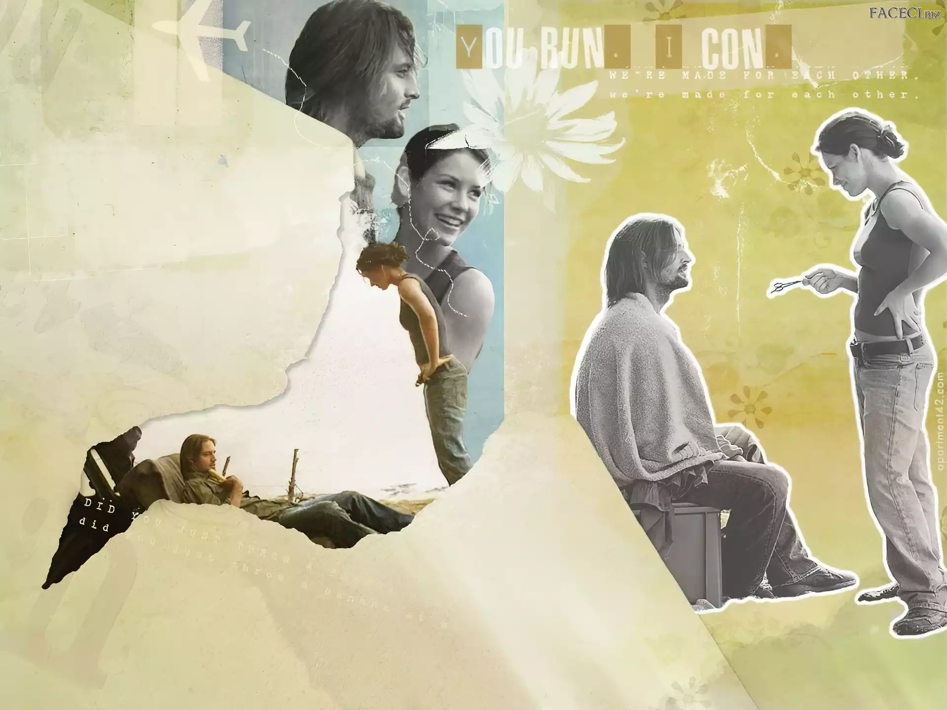 podarta, Maggie Grace, kartka, Filmy Lost, Josh Holloway